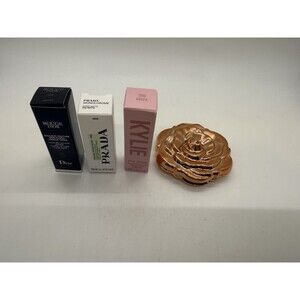 PRADA Monochrome Hyper P56 NOTTE, DIOR VELVET, KYLIE 300 Lipsticks, Mirror 4PCS